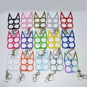 Teal Kitty Cat Ear Self Defense Keychain Bottle Opener🔑🐱